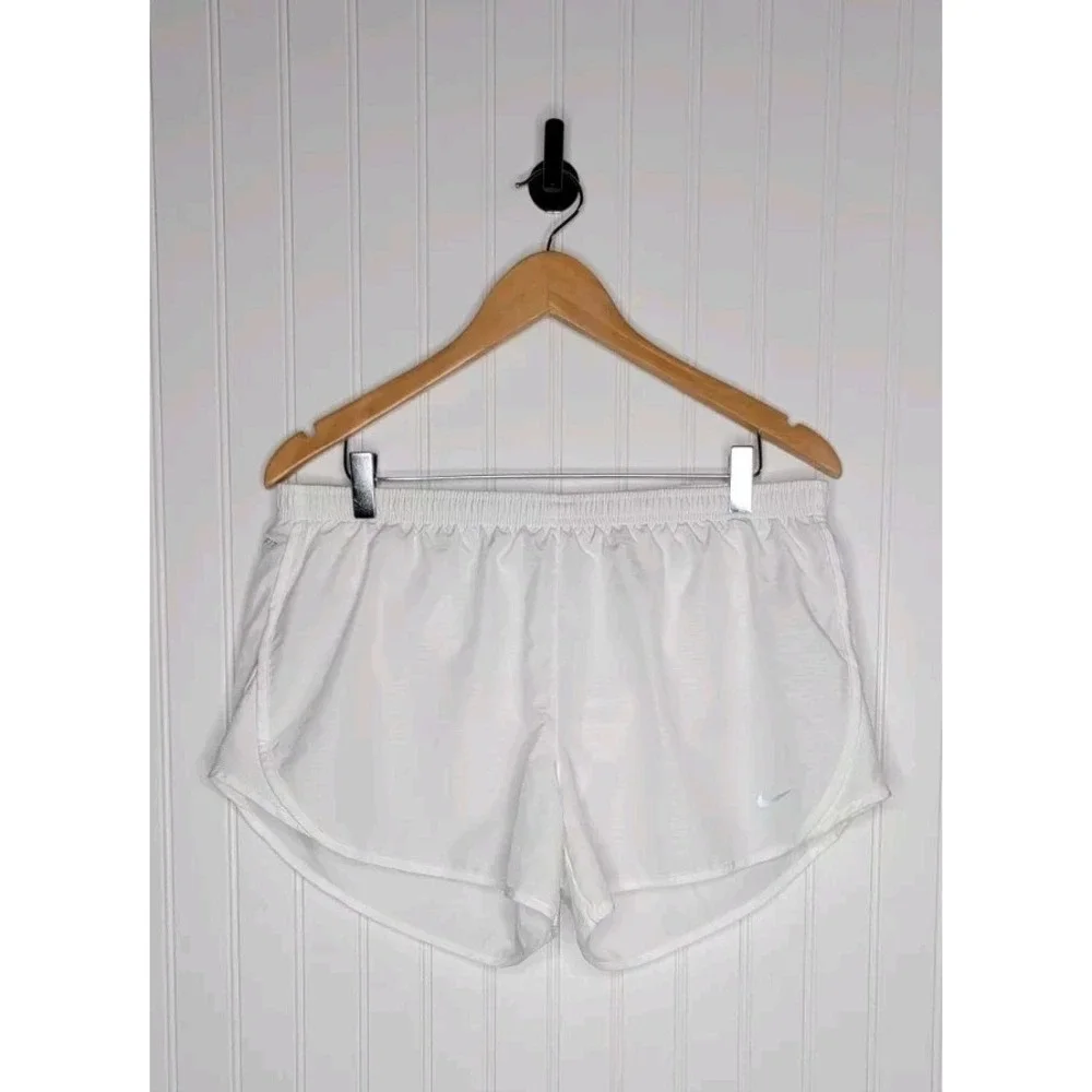 Nike Dri-Fit Lined Running Athletic Shorts Women's Size Large White